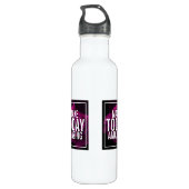 Machen Sie heute Phantastische Lila Rose Inspirati Edelstahlflasche (Rückseite)