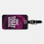 Machen Sie heute Phantastische Lila Rose Inspirati Gepäckanhänger (Vorderseite horizontal)