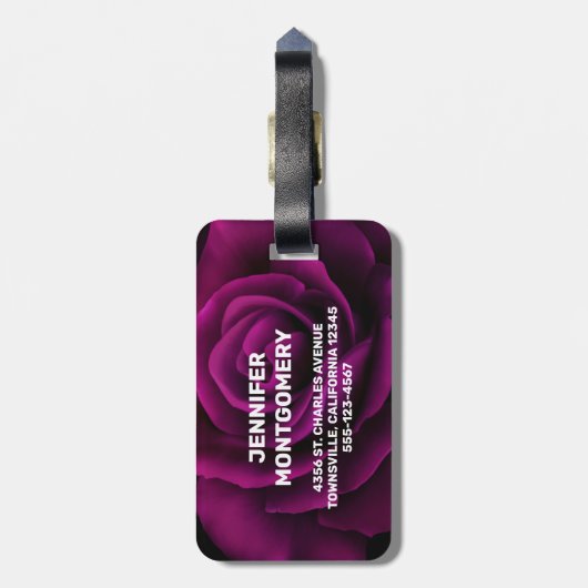 Machen Sie heute Phantastische Lila Rose Inspirati Gepäckanhänger (Rückseite vertikal)