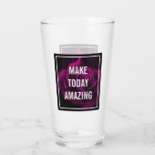 Machen Sie heute Phantastische Lila Rose Inspirati Glas (Rückseite)