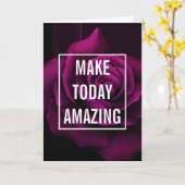 Machen Sie heute Phantastische Lila Rose Inspirati Karte (Gelbe Blume)