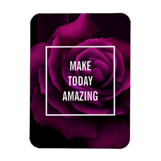 Machen Sie heute Phantastische Lila Rose Inspirati Magnet (Vertikal)