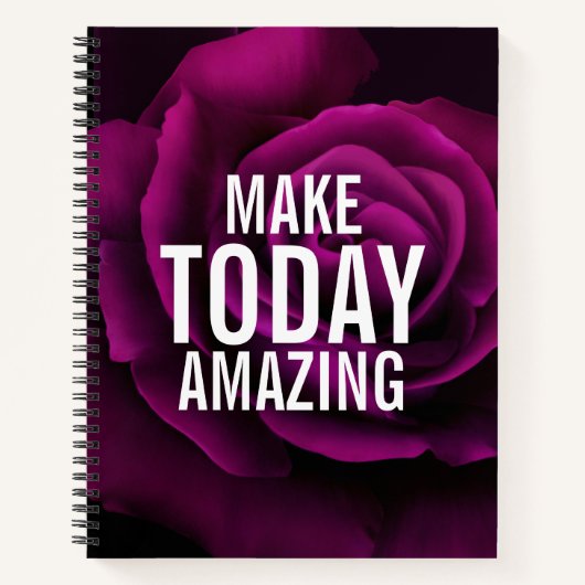 Machen Sie heute Phantastische Lila Rose Inspirati Notizblock (Vorderseite)