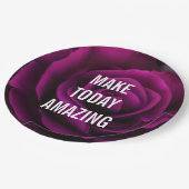 Machen Sie heute Phantastische Lila Rose Inspirati Pappteller (Schrägansicht)