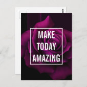 Machen Sie heute Phantastische Lila Rose Inspirati Postkarte (Vorne/Hinten)