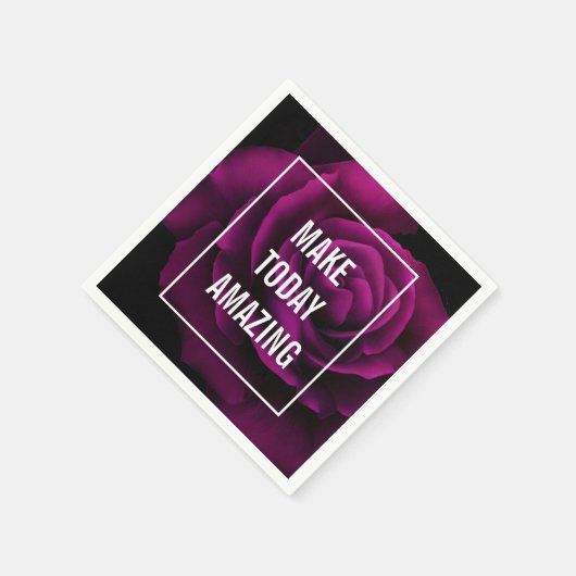 Machen Sie heute Phantastische Lila Rose Inspirati Serviette (Ecke)