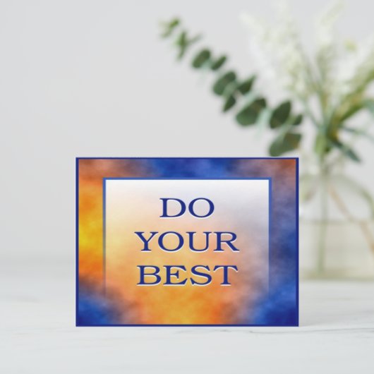 MACHEN SIE IHR BESTES POSTKARTE (Stehend Vorderseite)