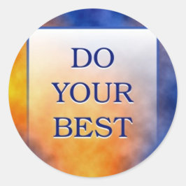 MACHEN SIE IHR BESTES RUNDER AUFKLEBER