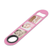 Machen Sie Ihr eigenes 6-Foto Personalisiert Speed Flaschenöffner (Rückseite Schrägansicht)