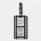 Machen Sie Ihr eigenes älteres Porträt Retro Gepäckanhänger (Rückseite vertikal)