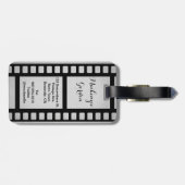 Machen Sie Ihr eigenes älteres Porträt Retro Gepäckanhänger (Rückseite horizontal)