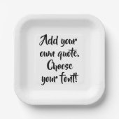 Machen Sie Ihr eigenes Angebot personalisiert. Pappteller (Vorderseite)