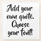 Machen Sie Ihr eigenes Angebot personalisiert Unte Glasuntersetzer (Vorderseite)