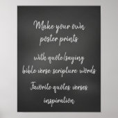 Machen Sie Ihr eigenes Angebot, Verse, Affirmation Poster (Vorne)