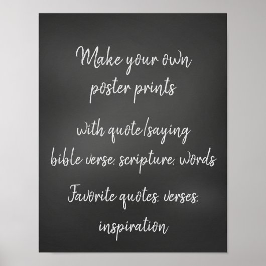 Machen Sie Ihr eigenes Angebot, Verse, Affirmation Poster (Vorne)