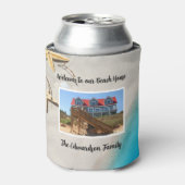 Machen Sie Ihr eigenes Begrüßungs-Familienstrand Dosenkühler (Kanne Vorderseite)