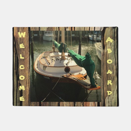 Machen Sie Ihr eigenes Boot rustikal HolztürMat Fußmatte (Vorderseite)
