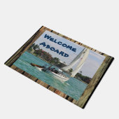 Machen Sie Ihr eigenes Boot rustikal HolztürMat Fußmatte (Schrägansicht)