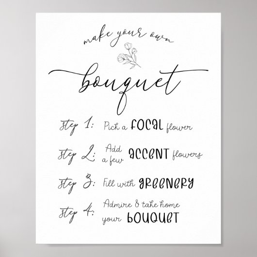 Machen Sie Ihr eigenes Bouquet-Bar Poster (Vorne)