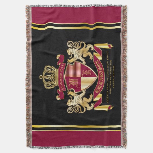 Machen Sie Ihr eigenes Coat aus dem Gold-Löwe-Embl Decke (Vorderseite Vertikal)