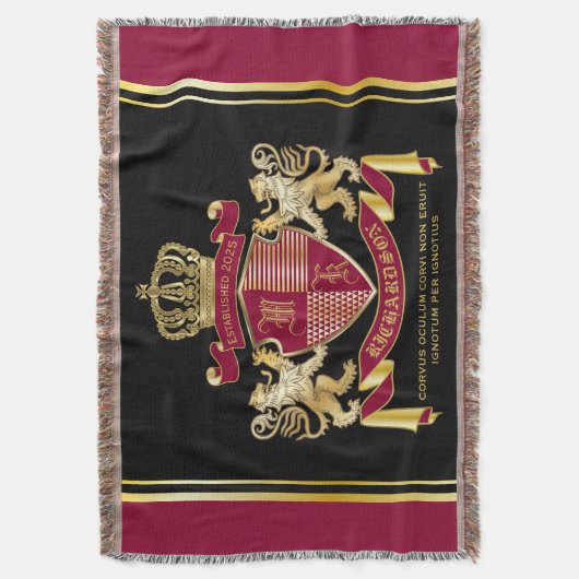 Machen Sie Ihr eigenes Coat aus dem Gold-Löwe-Embl Decke (Vorderseite Vertikal)