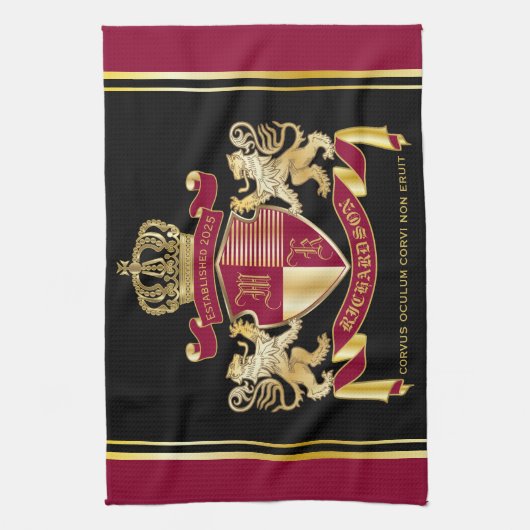 Machen Sie Ihr eigenes Coat aus dem Gold-Löwe-Embl Geschirrtuch (Vertikal)