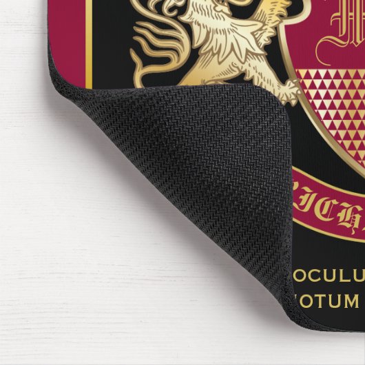 Machen Sie Ihr eigenes Coat aus dem Gold-Löwe-Embl Mousepad (Ecke)