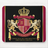 Machen Sie Ihr eigenes Coat aus dem Gold-Löwe-Embl Mousepad (Vorne)