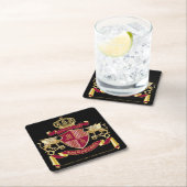 Machen Sie Ihr eigenes Coat aus dem Rotgolddrachen Rechteckiger Pappuntersetzer (Vor Ort)