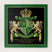 Machen Sie Ihr eigenes Coat von Arms Green Gold Li Puzzle (Vertikal)
