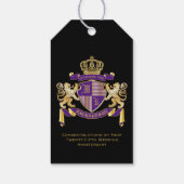 Machen Sie Ihr eigenes Coat von Arms Monogram Lion Geschenkanhänger (Rückseite)