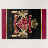 Machen Sie Ihr eigenes Coat von Arms Red Gold Löwe Puzzle (Horizontal)