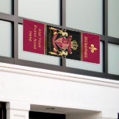 Machen Sie Ihr eigenes Coat von Arms Red Gold Unic Banner (Äußeres Gebäude)
