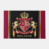 Machen Sie Ihr eigenes Coat von Arms Red Gold Unic Fußmatte (Vorderseite)