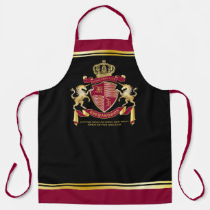 Machen Sie Ihr eigenes Coat von Arms Red Gold Unic Schürze