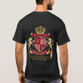 Machen Sie Ihr eigenes Coat von Arms Red Gold Unic T-Shirt (Rückseite)