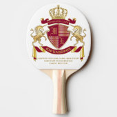 Machen Sie Ihr eigenes Coat von Arms Red Gold Unic Tischtennis Schläger (Rückseite)