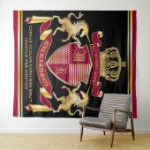 Machen Sie Ihr eigenes Coat von Arms Red Gold Unic Wandteppich (Beispiel (Horizontal))