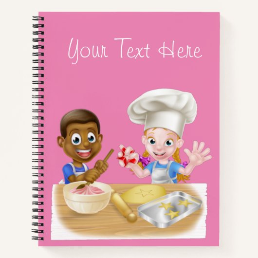Machen Sie Ihr eigenes Cook Book Kid's Notebook Notizblock (Vorderseite)