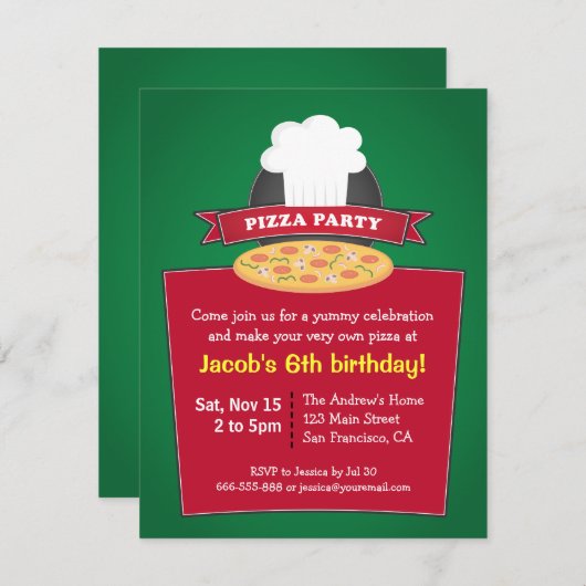 Machen Sie Ihr eigenes Einladung (Vorne/Hinten)