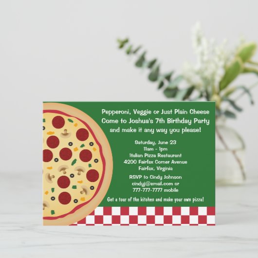 Machen Sie Ihr eigenes Einladung (Stehend Vorderseite)