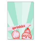 Machen Sie Ihr eigenes Eiscreme-Bar Toppingtisch Z Tischnummer (Vorderseite)