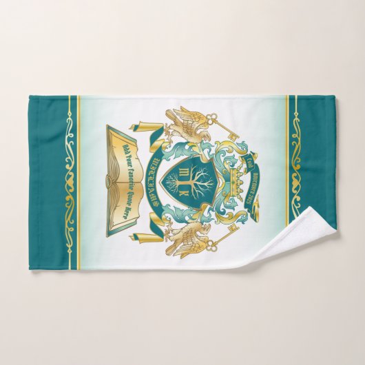 Machen Sie Ihr eigenes Emblem Baumbuch Key Crown G Badhandtuch Set (Handtuch)