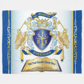 Machen Sie Ihr eigenes Emblem Baumbuch Key Crown G Fleecedecke (Vorderseite (Horizontal))