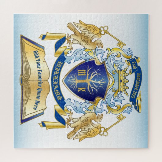 Machen Sie Ihr eigenes Emblem Baumbuch Key Crown G Puzzle (Horizontal)