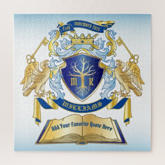 Machen Sie Ihr eigenes Emblem Baumbuch Key Crown G Puzzle (Vertikal)