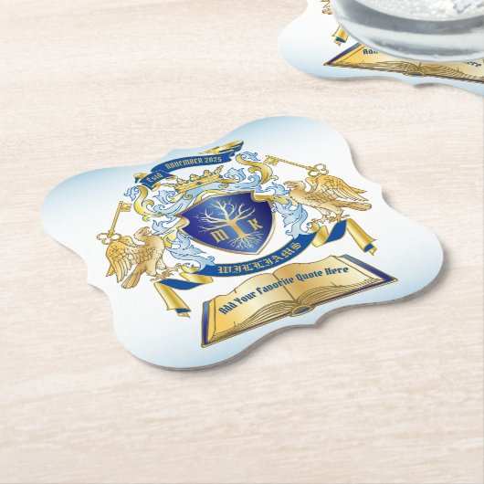 Machen Sie Ihr eigenes Emblem Baumbuch Key Crown G Untersetzer (angewinkelt)