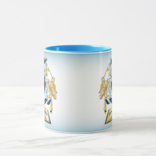 Machen Sie Ihr eigenes Emblem Tree Book Key Crown  Tasse (Zentrum)