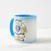 Machen Sie Ihr eigenes Emblem Tree Book Key Crown Tasse (Vorderseite Links)