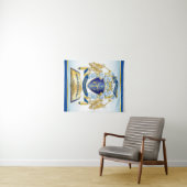 Machen Sie Ihr eigenes Emblem Tree Book Key Crown Wandteppich (Beispiel (Horizontal))